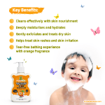 Fruity Orange Face and Body Wash for Kids with Orange and Manjistha 200ml