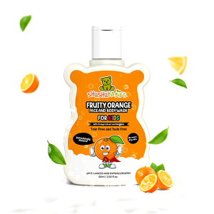 Fruity Orange Face and Body Wash for Kids with Orange and Manjistha 60ml