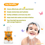 Fruity Orange Face and Body Wash for Kids with Orange and Manjistha 60ml